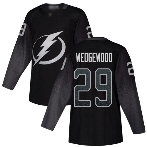 Adidas Tampa Bay Lightning Men 29 Scott Wedgewood Black Alternate Authentic Stitched NHL Jersey
